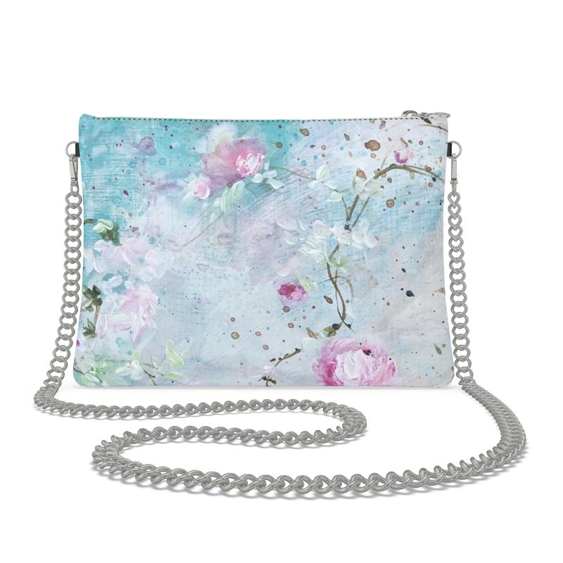 Blue Floral Crossbody Bag