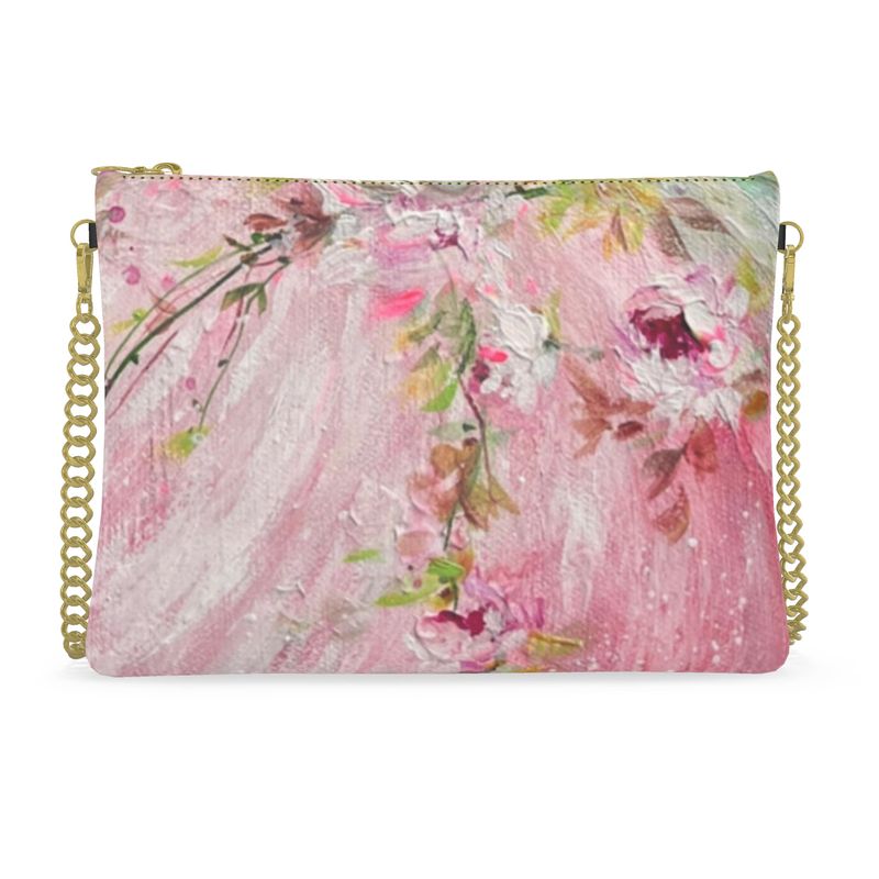 Pink Floral Crossbody Bag
