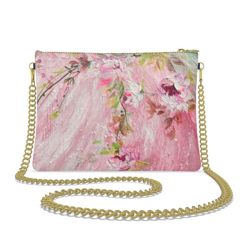 Pink Floral Crossbody Bag
