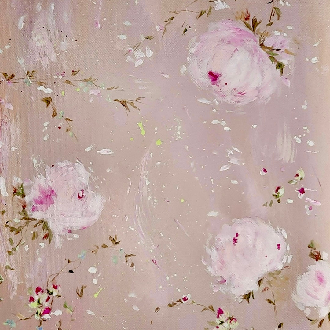 12” x 24” Acrylic on Canvas Floral Rose Painting