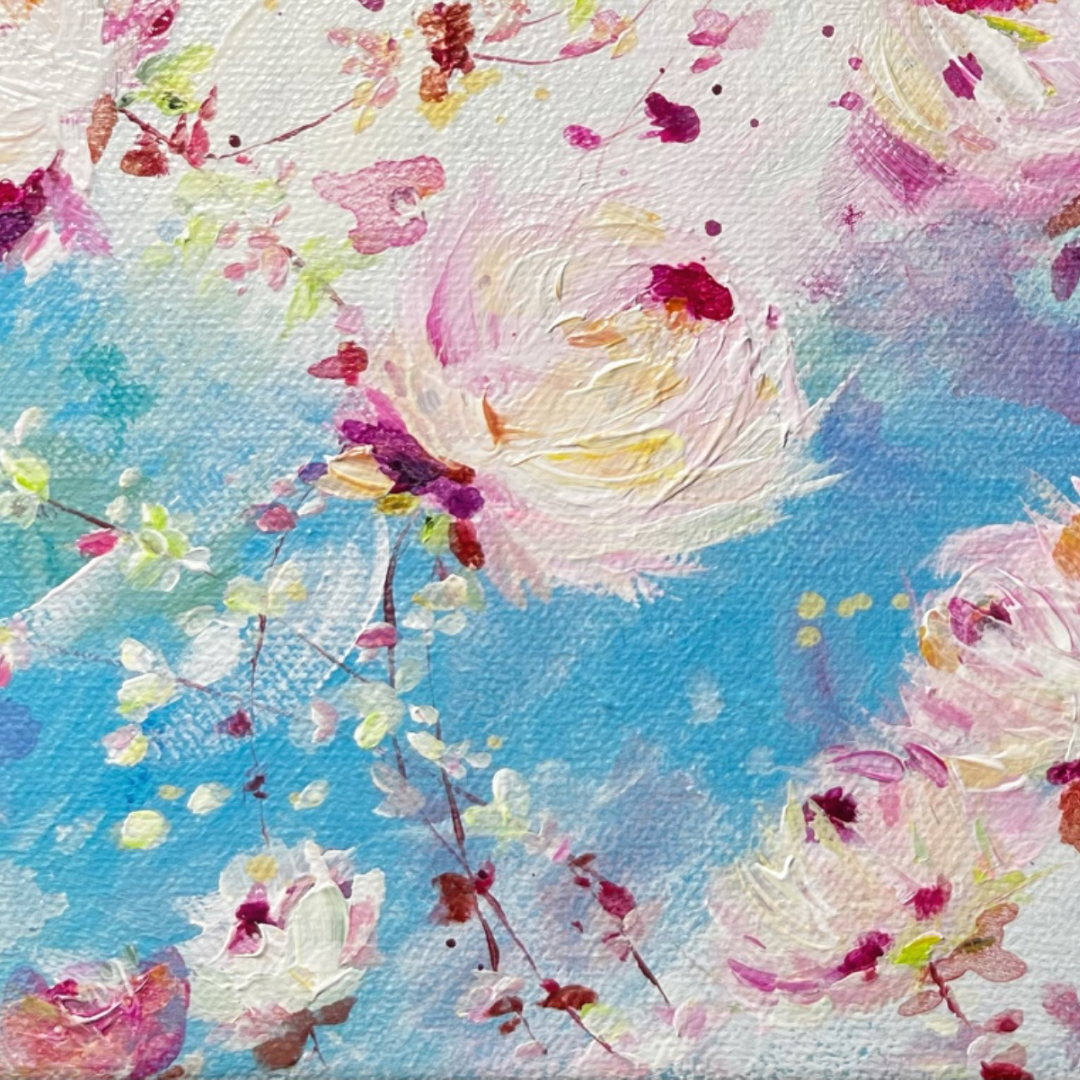 8” x 10” Acrylic on Canvas Floral Painting