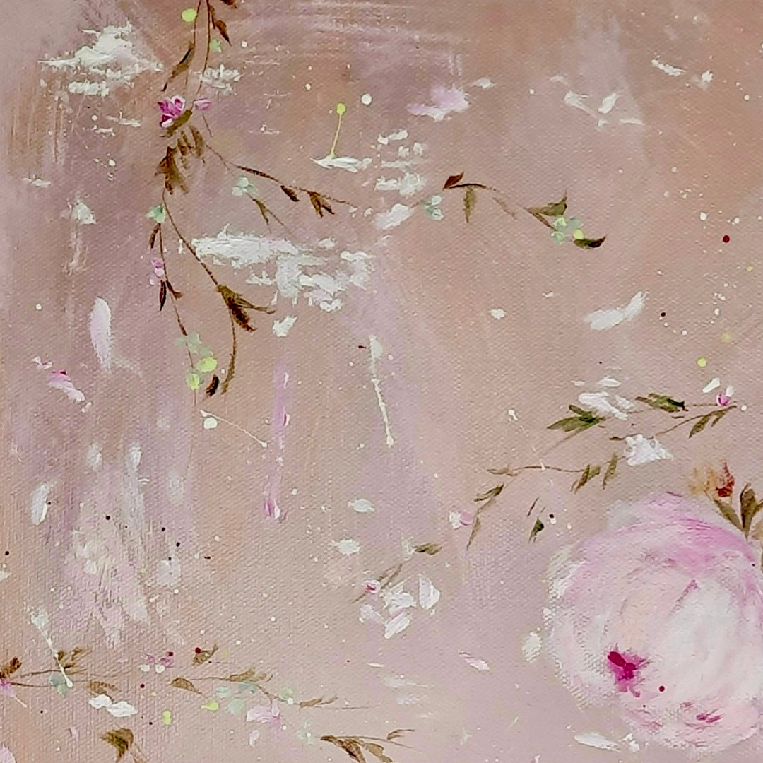 12” x 24” Acrylic on Canvas Floral Rose Painting