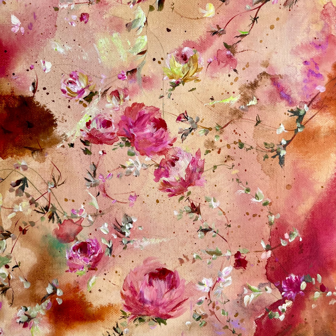 11” x 14” Original Acrylic on Canvas Floral Painting