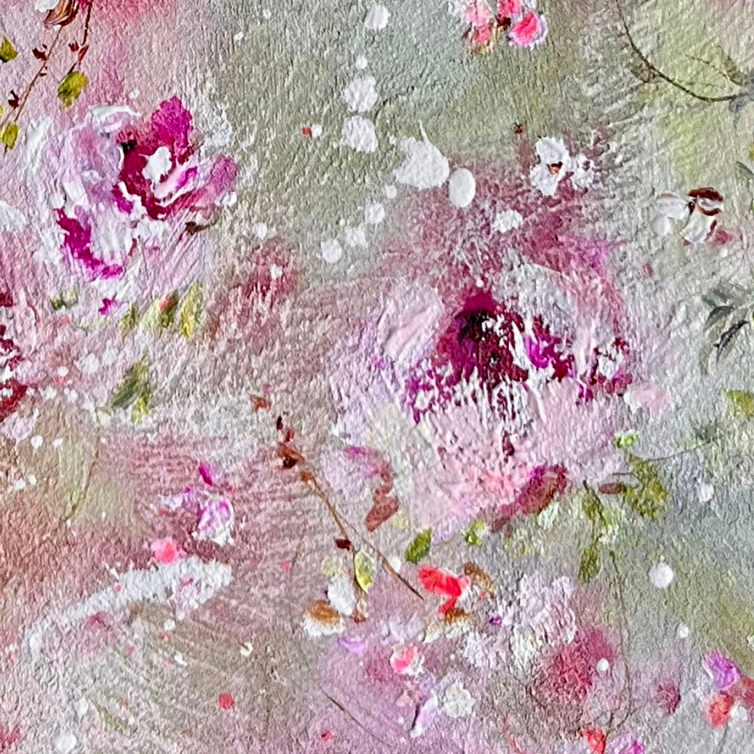 12” x 16” Pink Shabby Roses