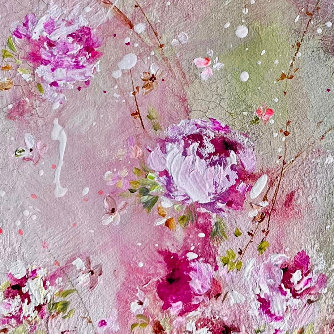 12” x 16” Pink Shabby Roses