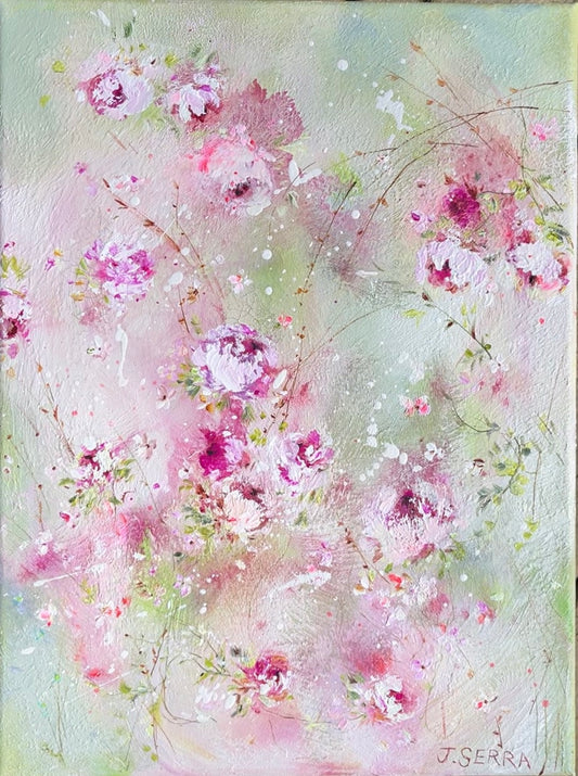 12” x 16” Pink Shabby Roses