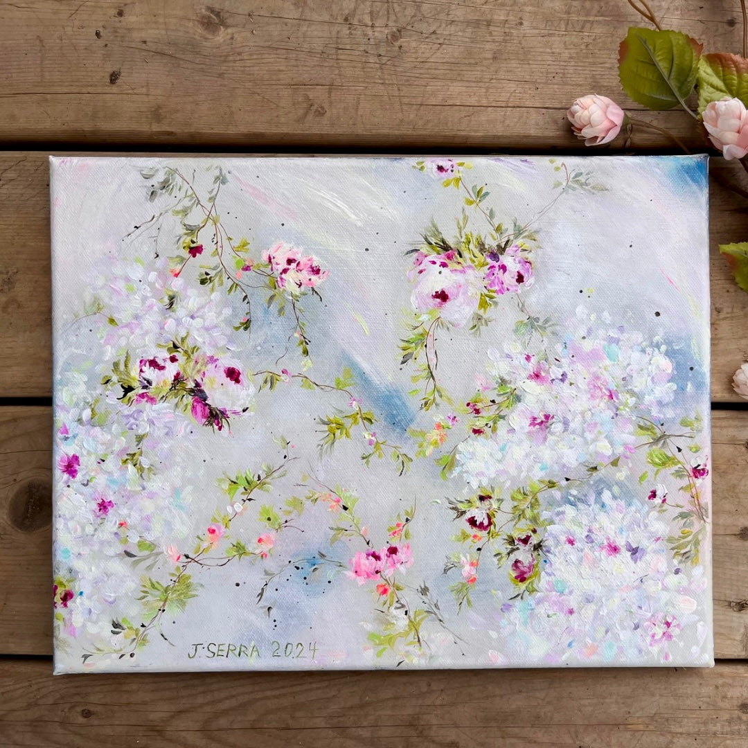 12” x 16” Original Acrylic on Canvas Floral Painting