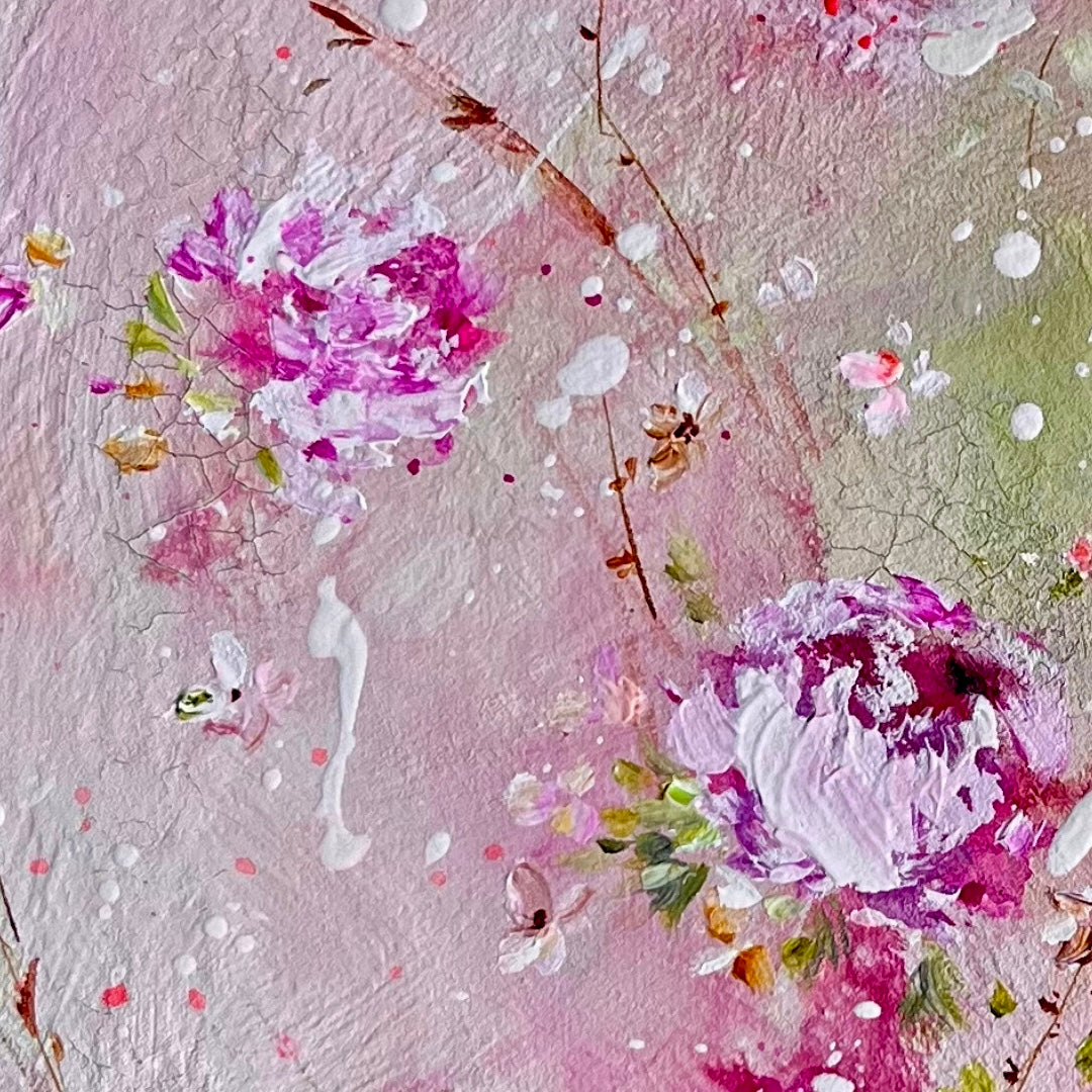 12” x 16” Pink Shabby Roses