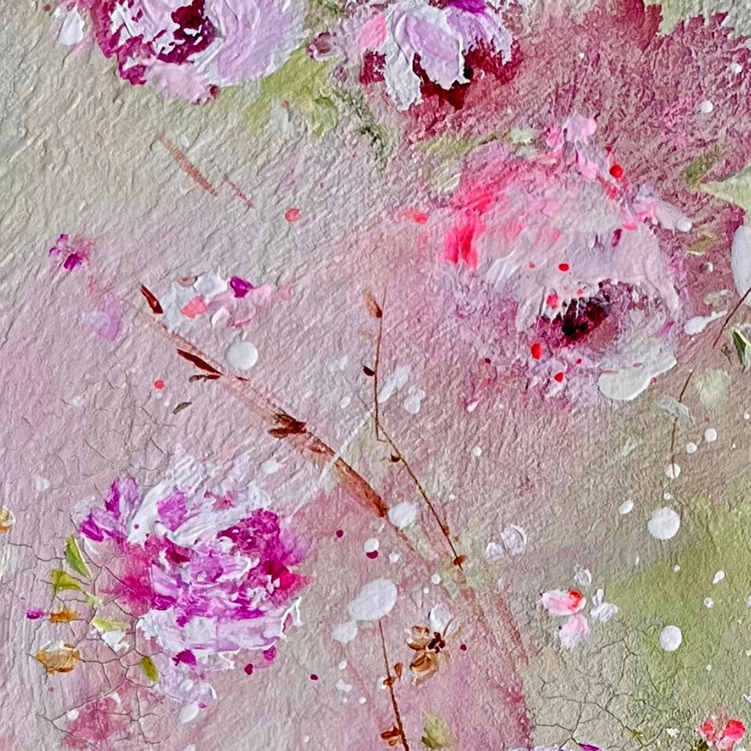 12” x 16” Pink Shabby Roses