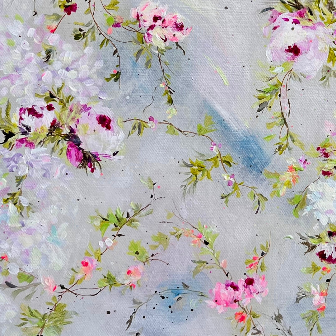 12” x 16” Original Acrylic on Canvas Floral Painting