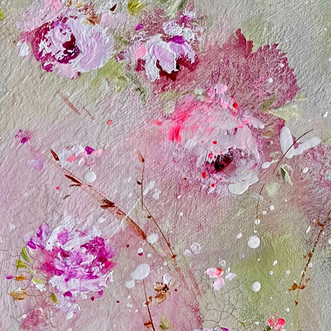 12” x 16” Pink Shabby Roses