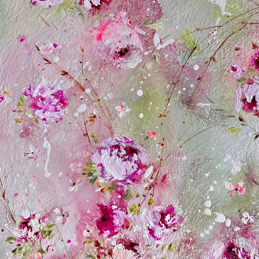 12” x 16” Pink Shabby Roses