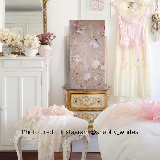 12” x 24” Acrylic on Canvas Floral Rose Painting