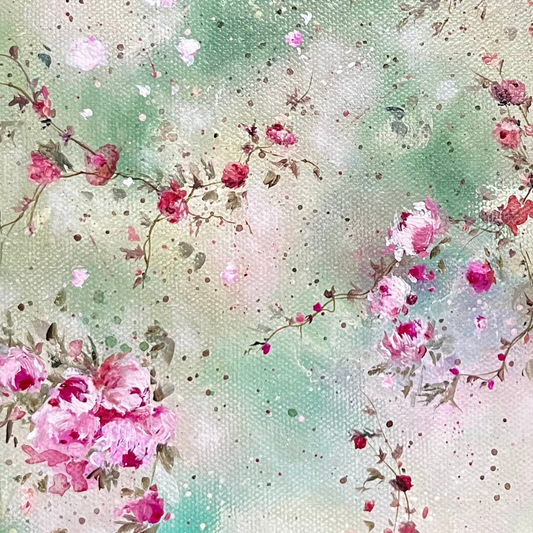 8” x 10” Shabby Chic Style Romantic Decor Original Acrylic Painting