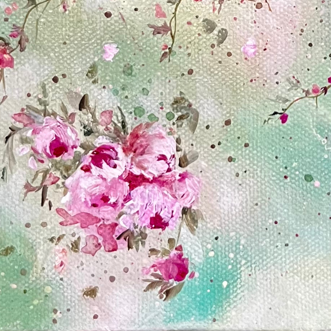 8” x 10” Shabby Chic Style Romantic Decor Original Acrylic Painting