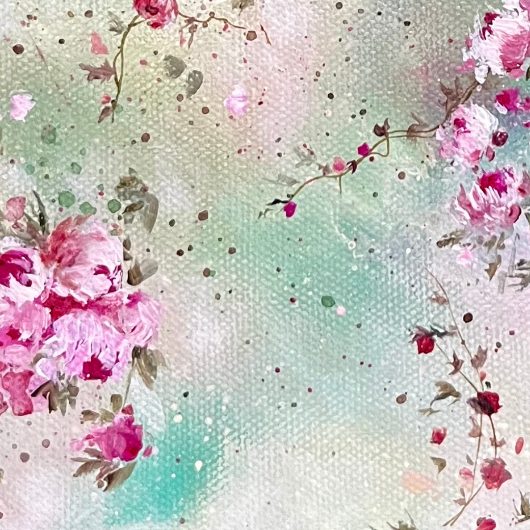 8” x 10” Shabby Chic Style Romantic Decor Original Acrylic Painting