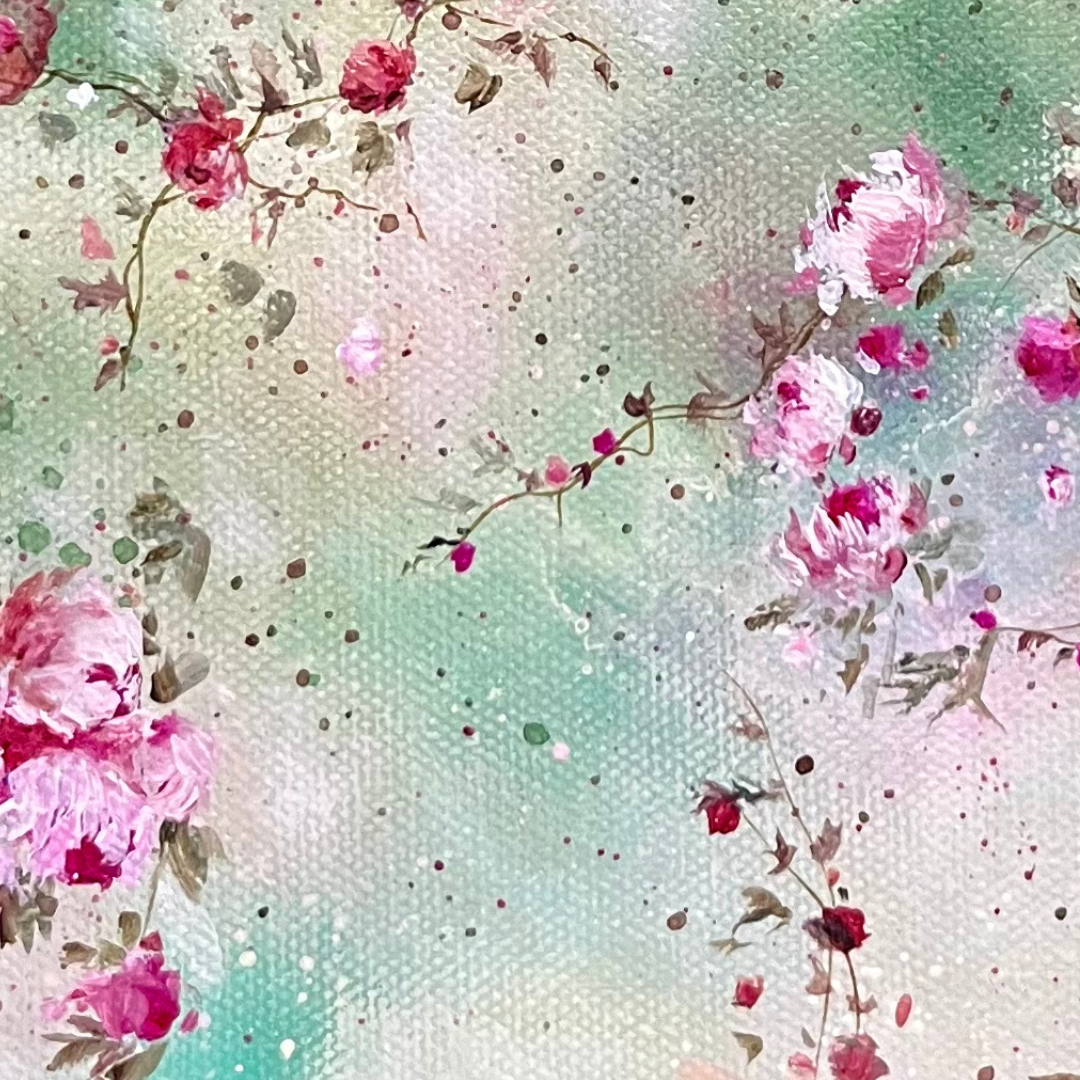 8” x 10” Shabby Chic Style Romantic Decor Original Acrylic Painting