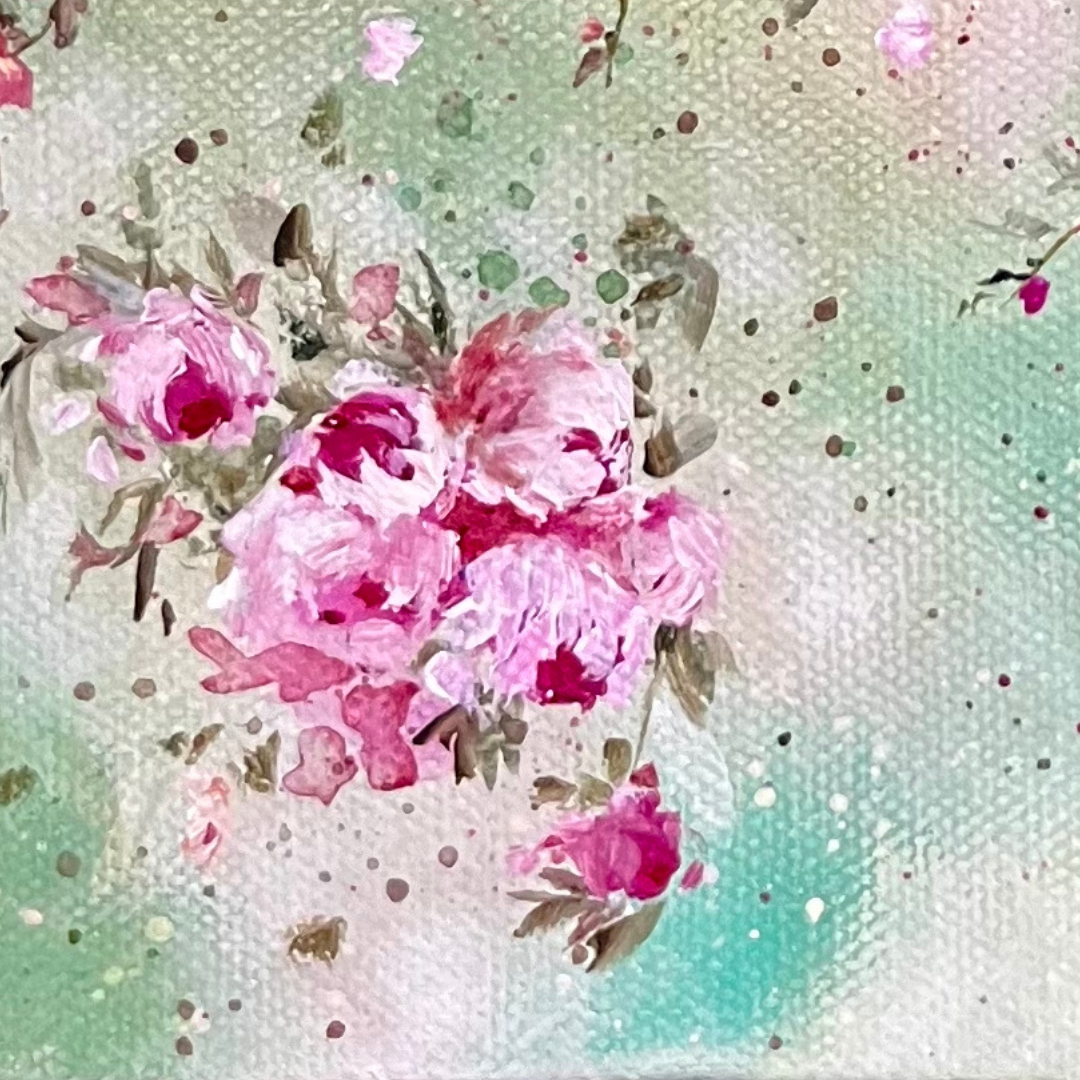 8” x 10” Shabby Chic Style Romantic Decor Original Acrylic Painting