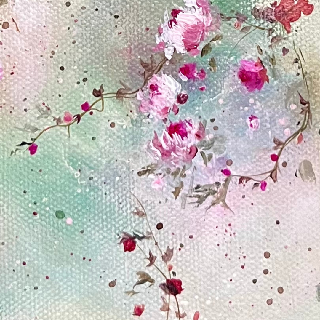 8” x 10” Shabby Chic Style Romantic Decor Original Acrylic Painting