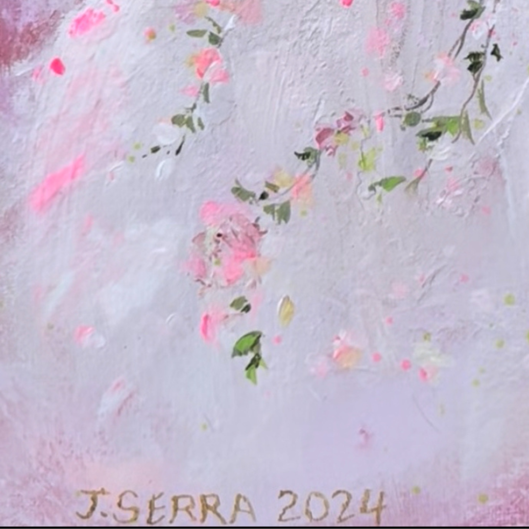 8” x 10” Pink Floral Tutu Painting on Canvas Board
