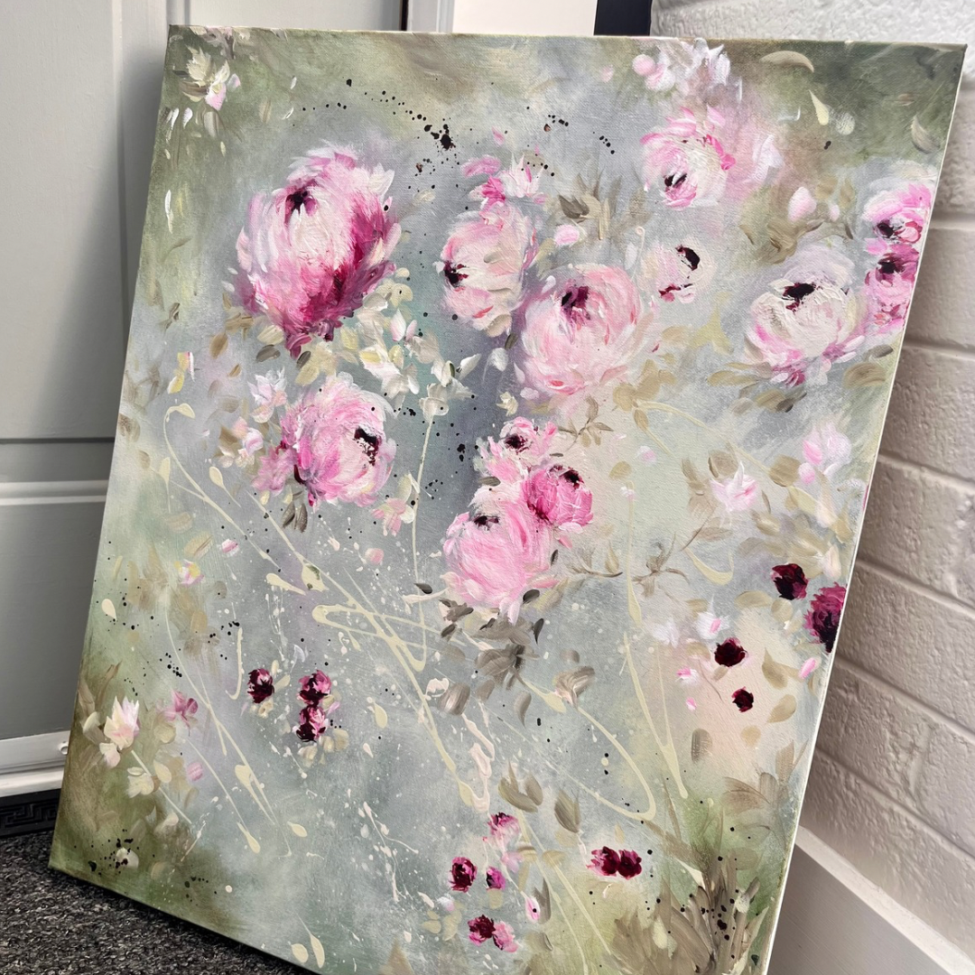 20” x 24” Original Acrylic on Canvas Floral Painting