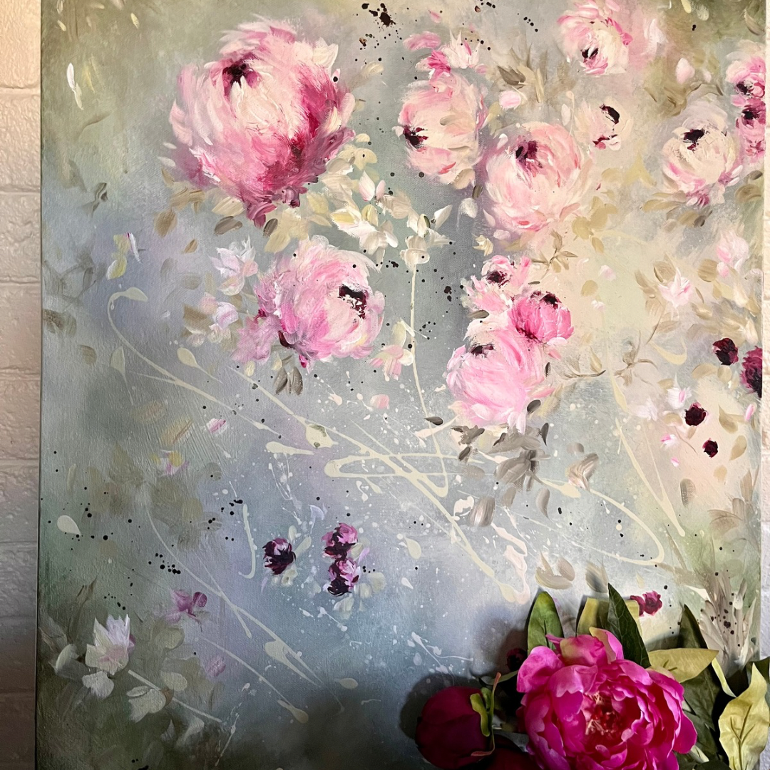 20” x 24” Original Acrylic on Canvas Floral Painting