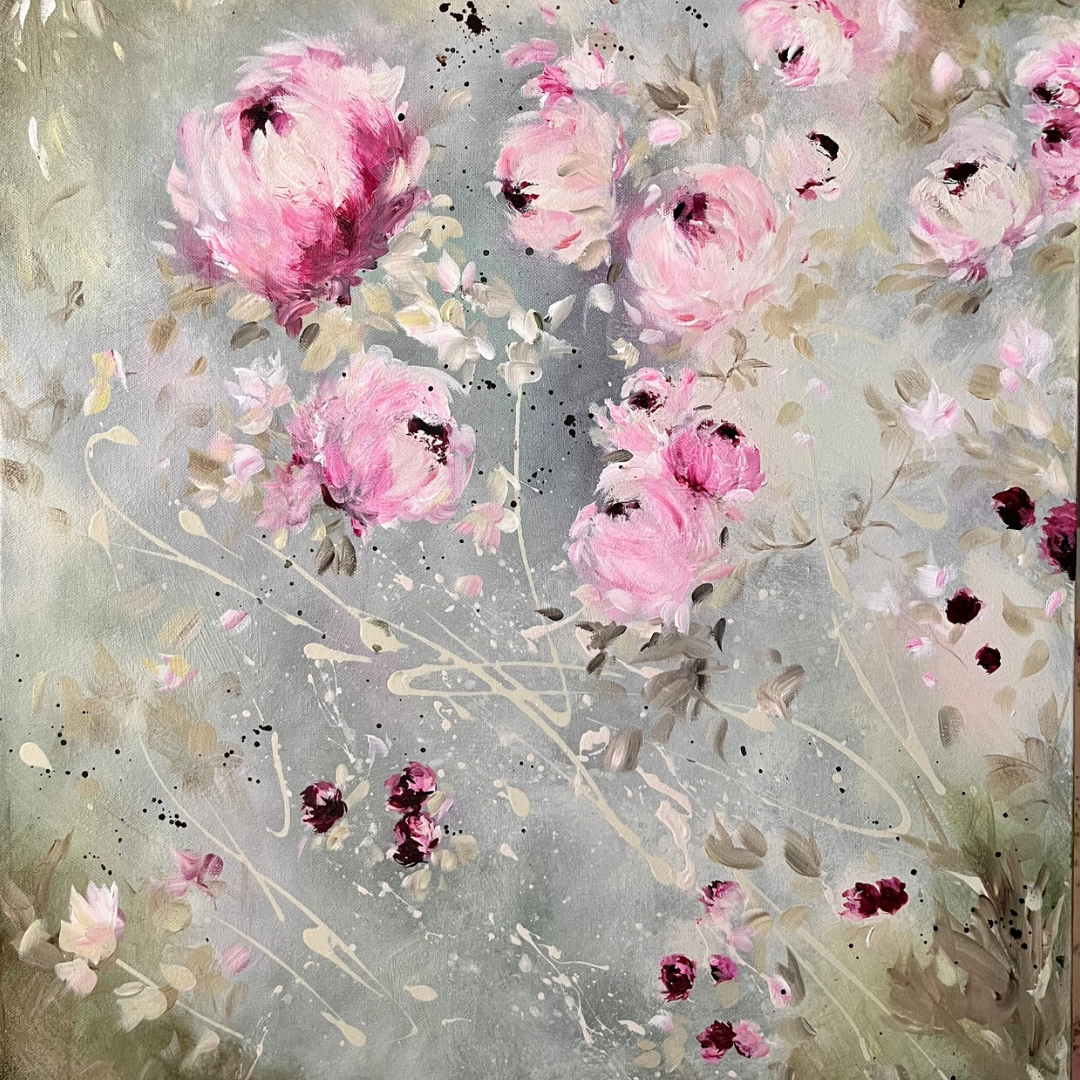20” x 24” Original Acrylic on Canvas Floral Painting