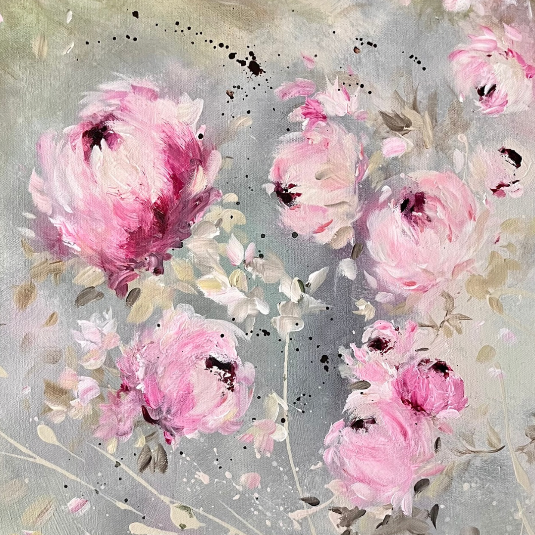 20” x 24” Original Acrylic on Canvas Floral Painting