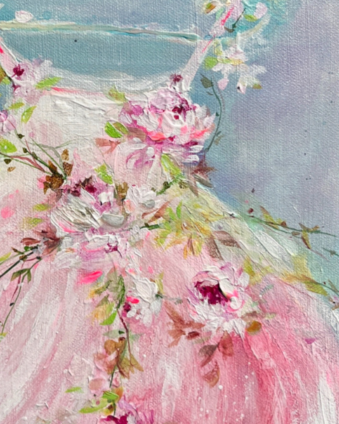 11” x 14” Pink Shabby Tutu & Roses