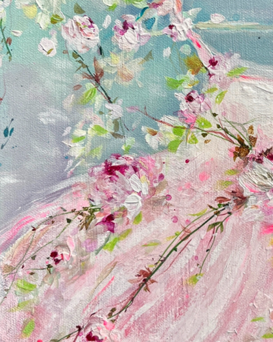 11” x 14” Pink Shabby Tutu & Roses