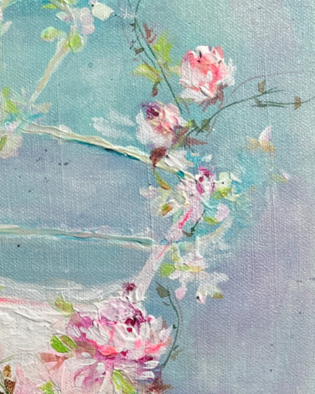 11” x 14” Pink Shabby Tutu & Roses